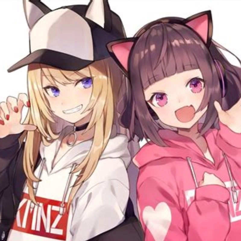 Ảnh avatar đôi ngộ nghĩnh anime chibi girl cute dễ vẽ rất đáng thử