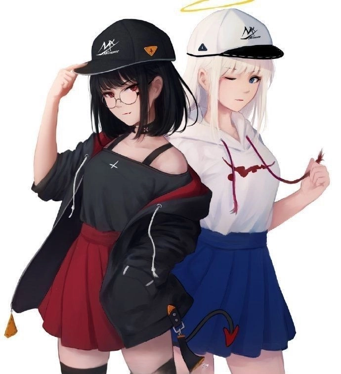 Cute avatar đôi bff nữ chibi cực kỳ nổi bật và cá tính