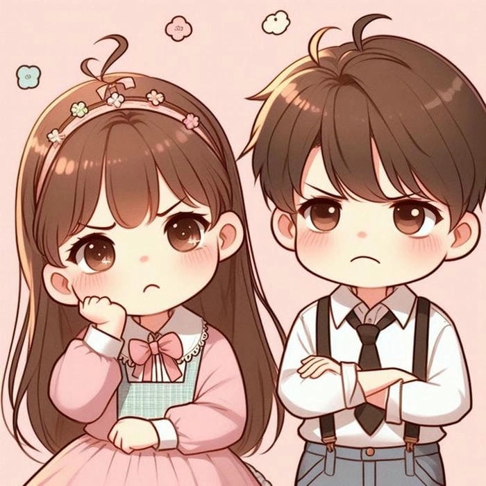 Avatar chibi cute đôi là lựa chọn cực kỳ đáng yêu