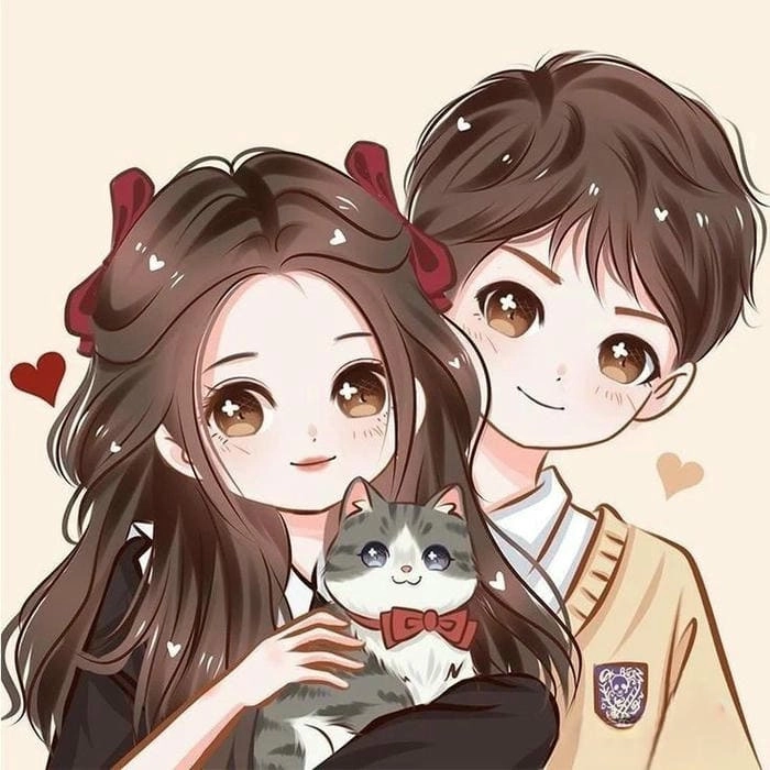Ảnh anime chibi avatar đôi bff cute hút mắt người xem ngay từ đầu