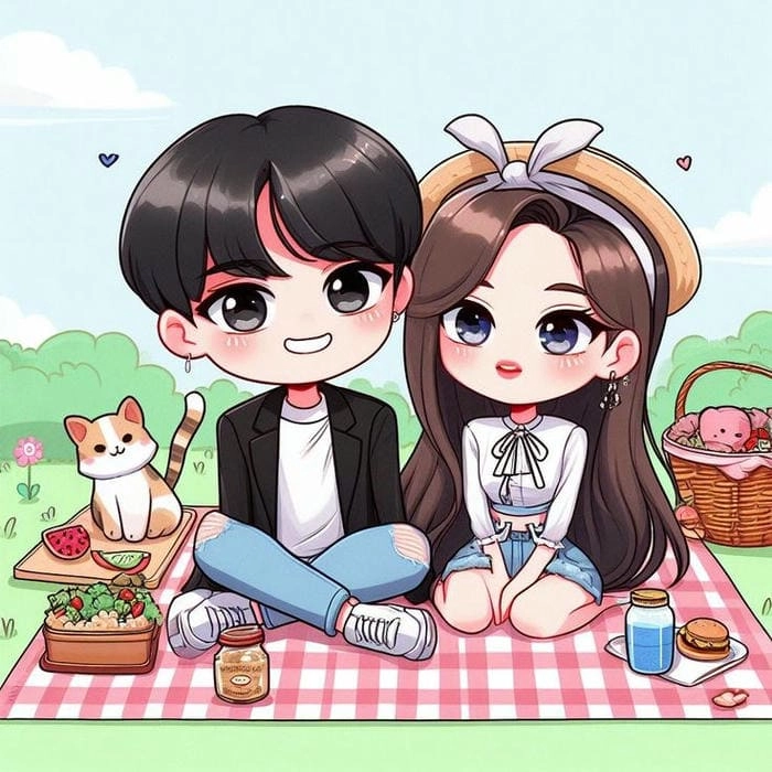Chibi avatar đôi cute siêu hot dành cho bạn thân