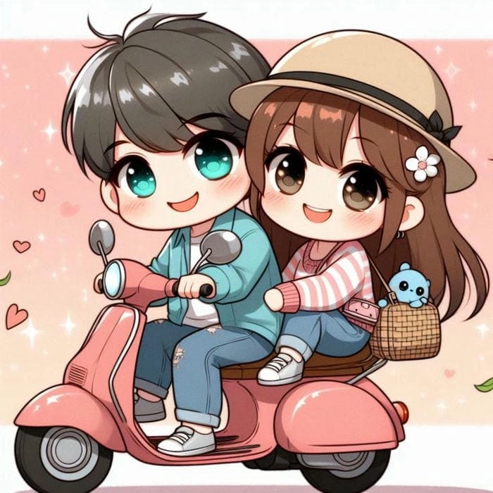 Chibi ảnh avatar đôi bff cute ngập tràn sự dễ thương