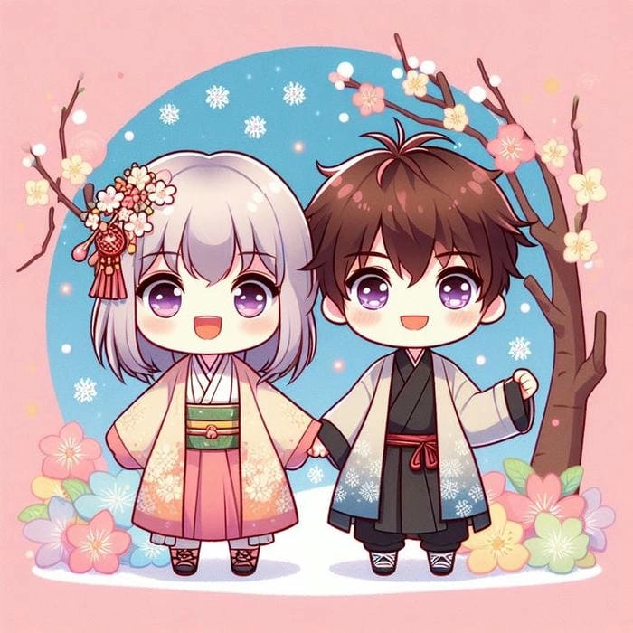 Cute chibi avatar đôi dễ dàng thu hút mọi ánh nhìn