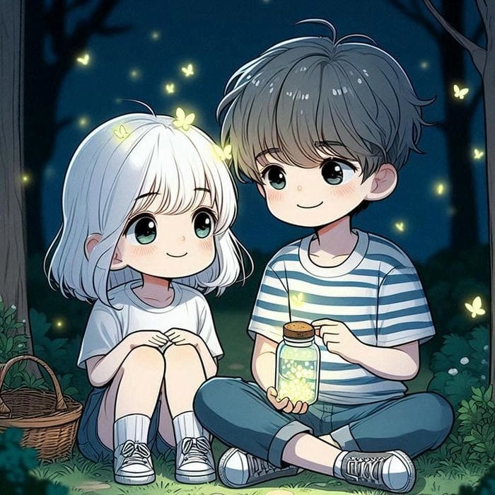 Chibi cute avatar đôi cho 2 người cực kỳ nổi bật và ấn tượng