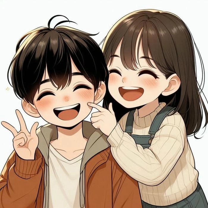 Avatar cặp đôi hình cute chibi giúp bạn thể hiện sự đồng điệu