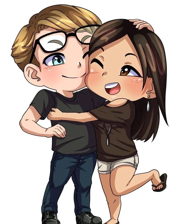 Dễ thương chibi avatar cặp đôi hình ảnh cute hợp với mọi lứa tuổi