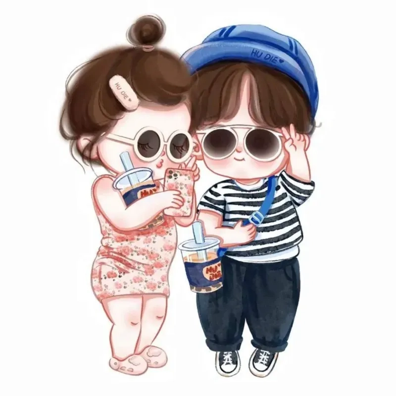 Avatar đôi cute anime chibi là lựa chọn không thể bỏ qua