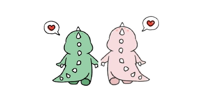 Đáng yêu hơn với avatar đôi cute khủng long