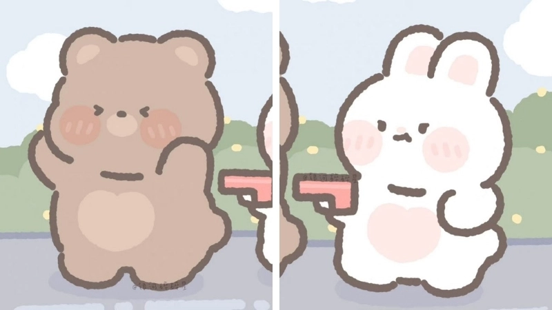 Dễ thương hơn với avatar gấu cute đôi