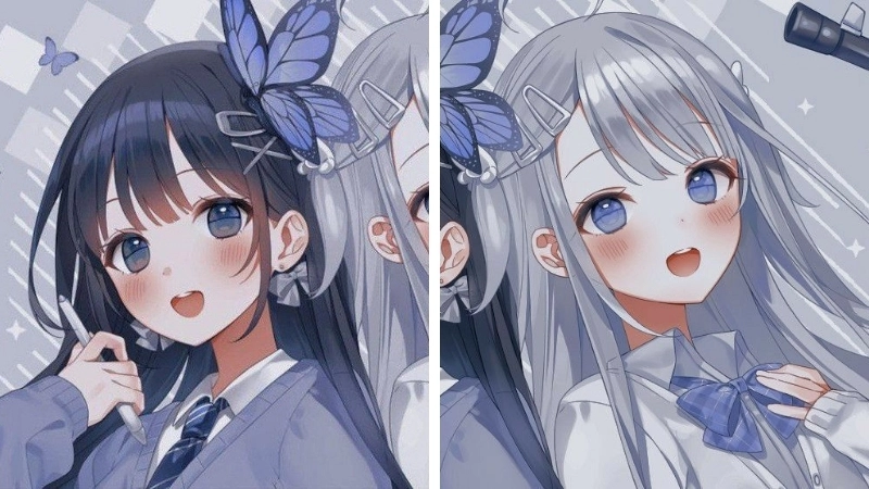 Thể hiện tình cảm với anime ảnh đôi