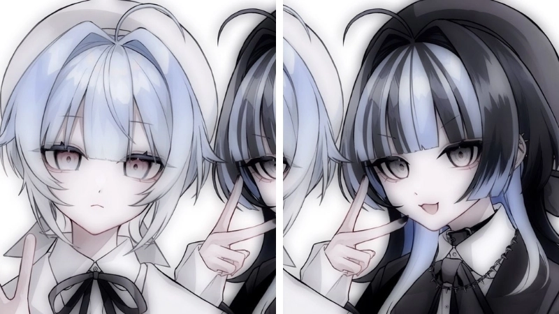 Dễ thương hơn với ảnh đôi anime cute
