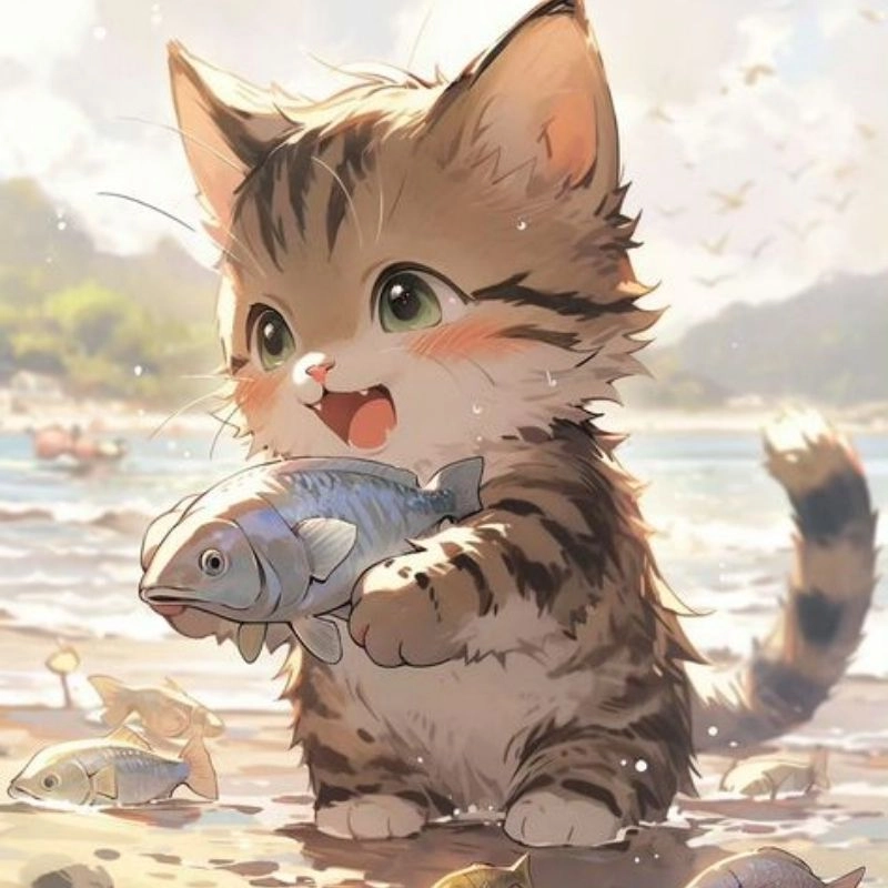 Gây thương nhớ với avatar chibi mèo cute chất lừ