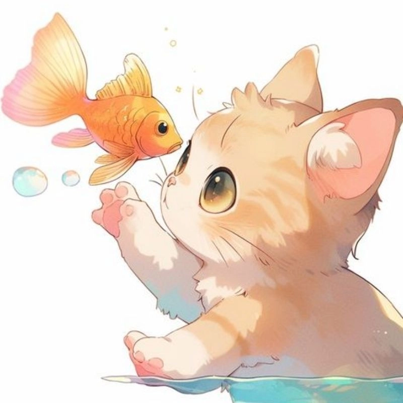 Bộ ảnh avatar cute mèo simmy chibi dành cho fan Simmy