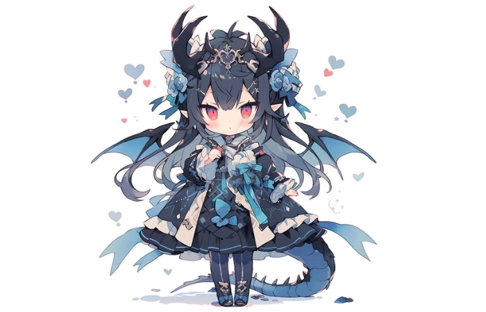 Avatar chibi nữ cute với phong cách đáng yêu