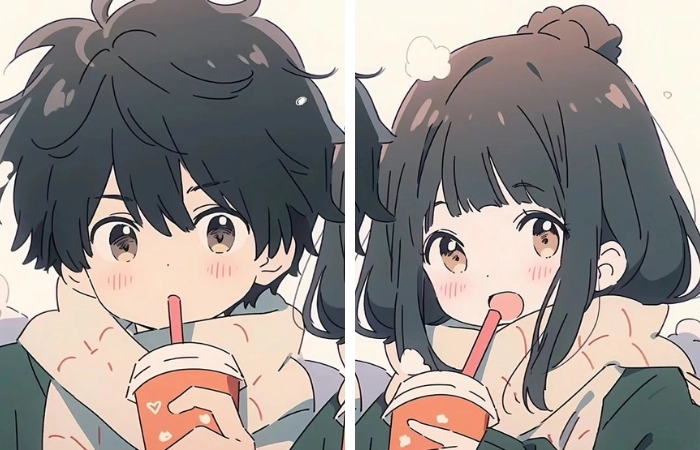 Hình anime cặp đôi ngầu đầy phong cách