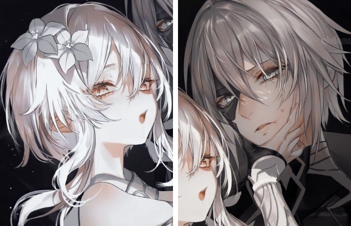 Avatar đôi nam nữ anime dành cho cặp đôi yêu thích anime