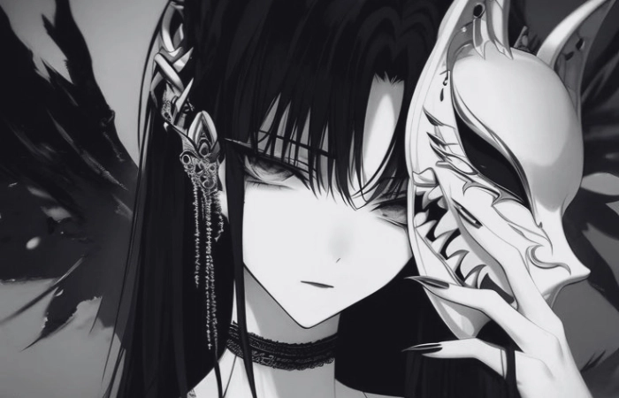 Avatar đen trắng anime mang nét đẹp tinh tế