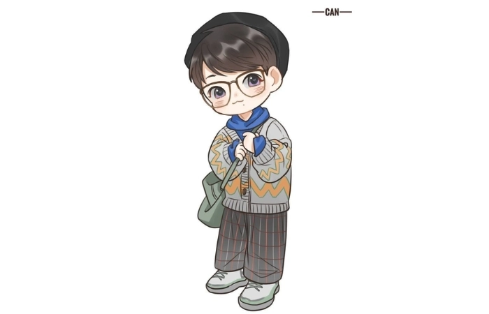 Hình đại diện cute nam tạo phong cách trẻ trung, dễ thương