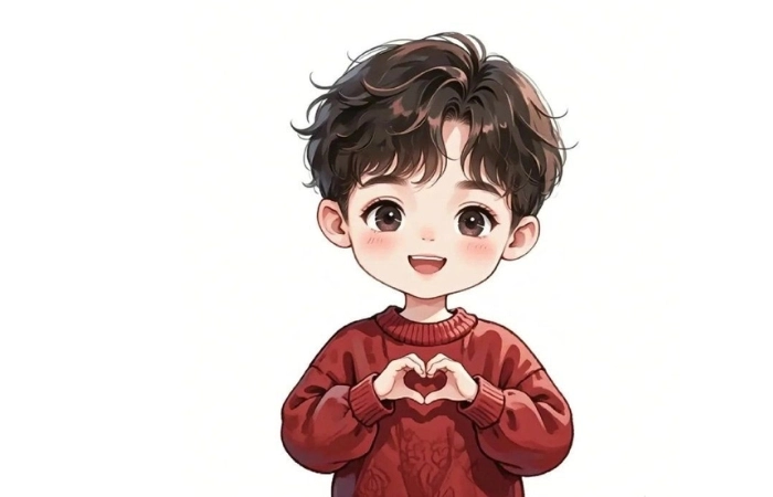 Avatar cute chibi nam thể hiện nét đáng yêu và tinh nghịch