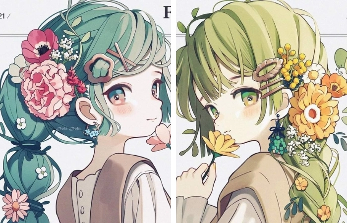 Avatar đôi cho bạn thân nữ cute thể hiện tình bạn đáng nhớ