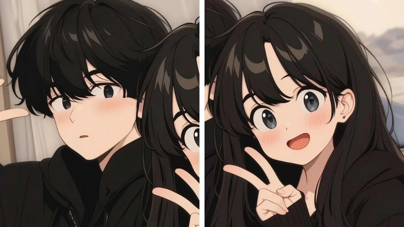 Đáng yêu gấp đôi với hình avatar đôi cute