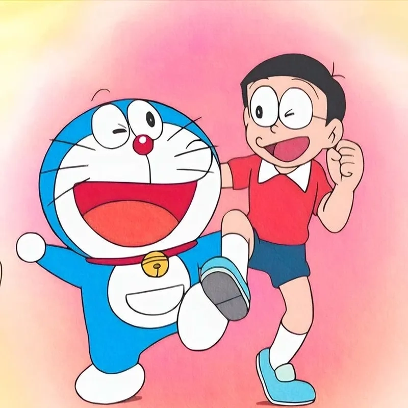 Avatar Doremon và Nobita thể hiện sự gắn bó đáng yêu