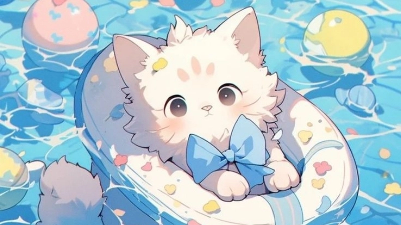Avatar cute mèo chibi dễ thương ai cũng mê
