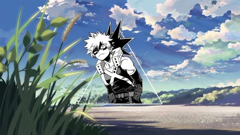 Bakugou trắng đen nghệ thuật tối giản nhưng vẫn toát lên sự mạnh mẽ