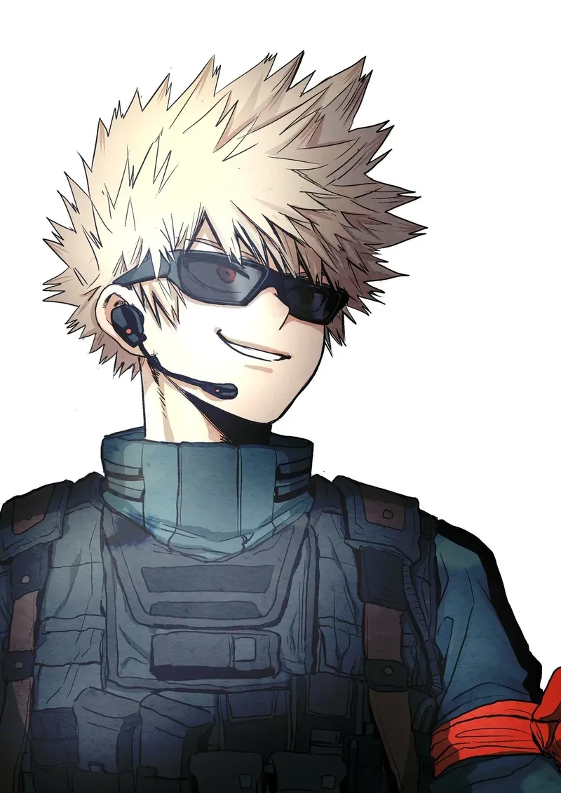 Bakugo official art hình ảnh chính thức thể hiện khí chất mạnh mẽ của Bakugo