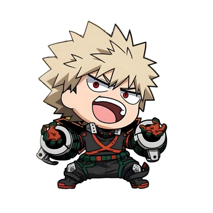 Bakugou chibi cute hình ảnh đáng yêu hiếm thấy của một anh hùng nóng nảy