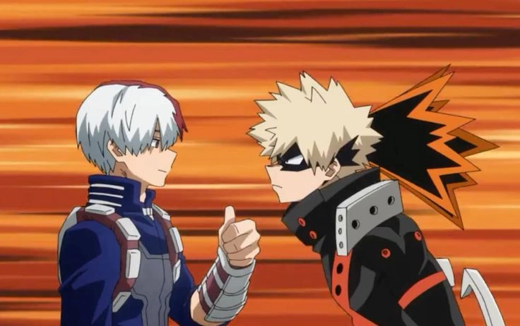 Bakugo Shoto khi hai nhân vật lạnh lùng và nóng nảy cùng đồng hành