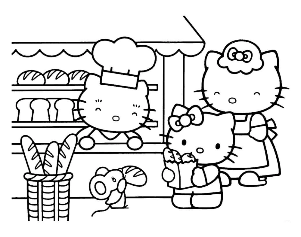 Bé sẽ thích mê với những bức bé vẽ hello kitty cực đẹp