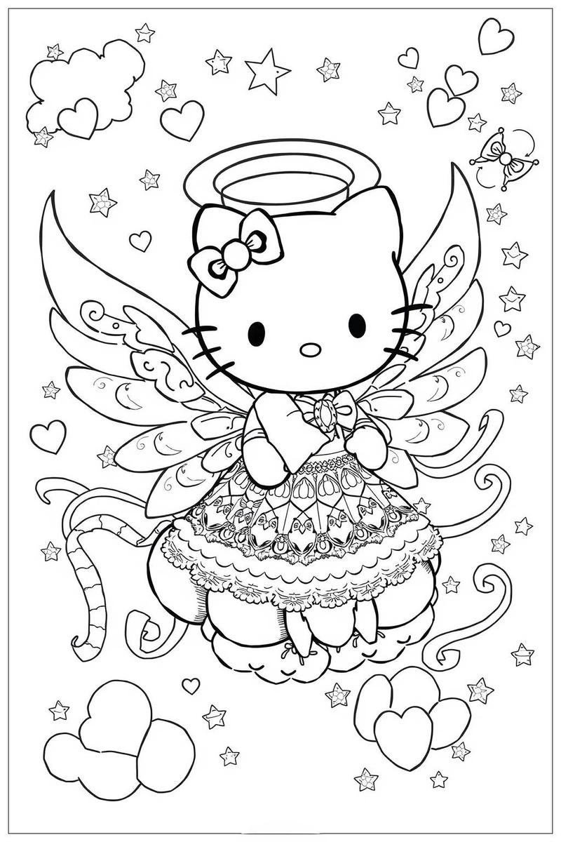 Tải miễn phí bộ kitty tranh tô màu độc đáo nhất