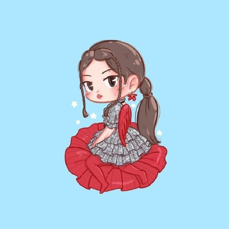 Hình blackpink chibi cute lisa xinh như thiên thần