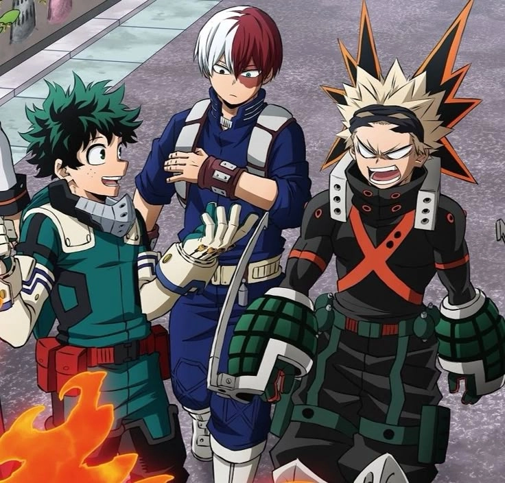 Bakugou Midoriya Todoroki bộ ba anh hùng trẻ tuổi đầy tiềm năng