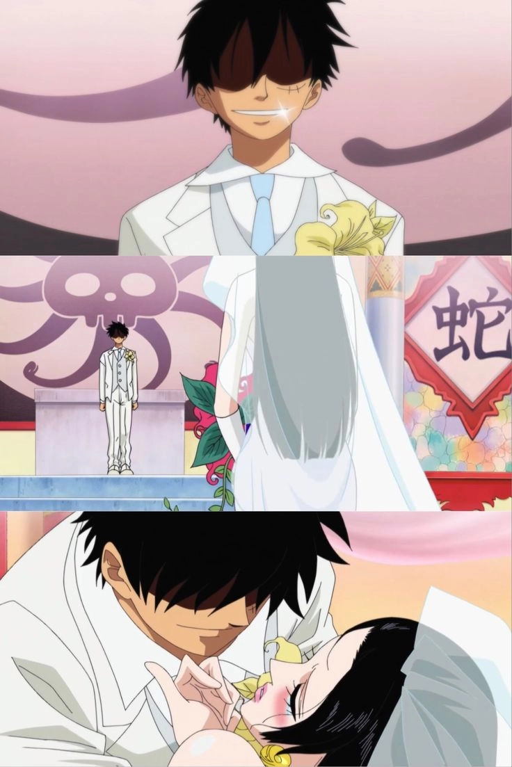 Ảnh Boa Hancock và Luffy khoảnh khắc tình cảm hiếm hoi