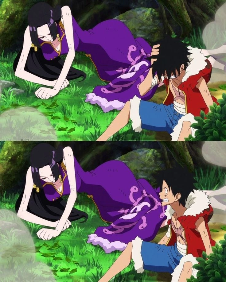 Ảnh Luffy và Hancock fanart sáng tạo từ cộng đồng yêu One Piece