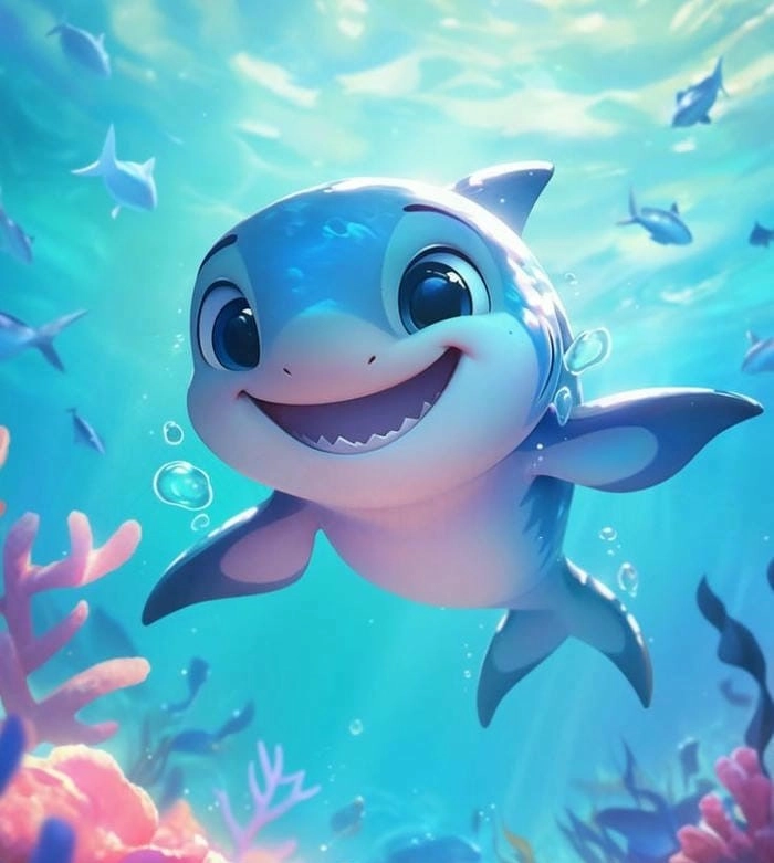 Thế giới cá mập anime cute đốn tim bao người mê hình ảnh