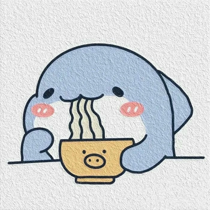 Tải về ngay bộ ảnh cá mập cute chibi lung linh sắc màu