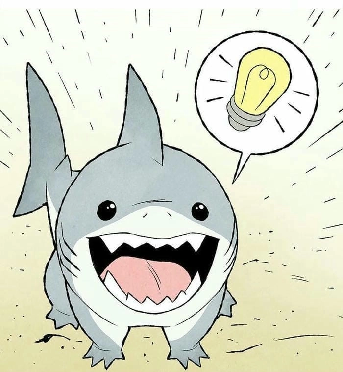 Lưu ngay các hình cá mập chibi cute để làm hình đại diện