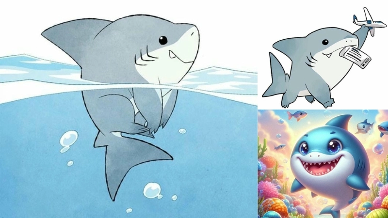 Thế nào là ảnh cá mập chibi đẹp?