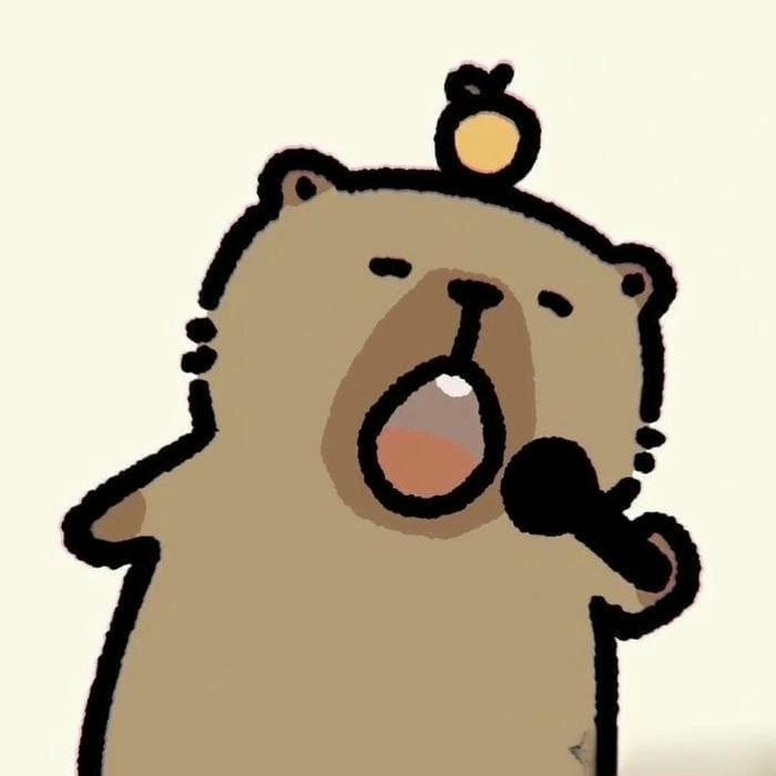 Hình capybara chibi dễ thương dành cho fan của loài gặm nhấm này