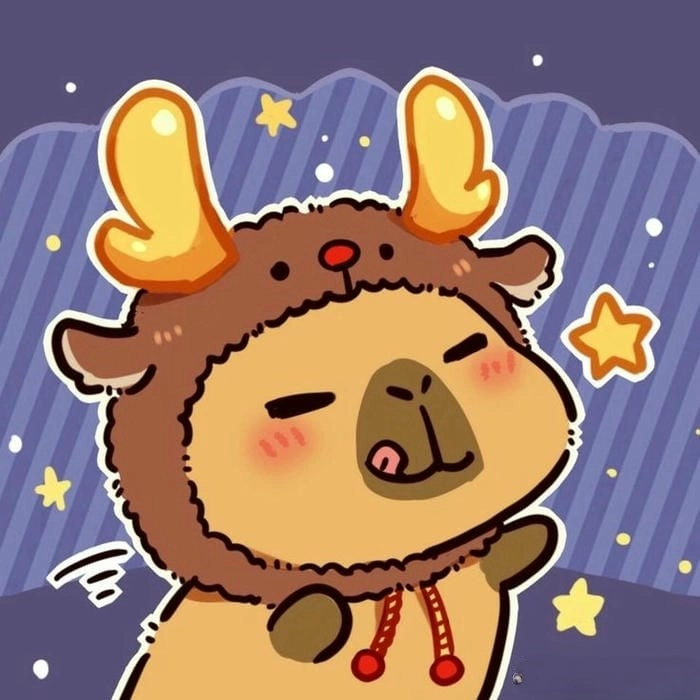 Ảnh capybara chibi đáng yêu dành cho người yêu động vật