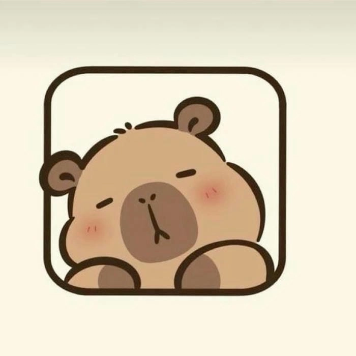 Ảnh capybara cute chibi dễ thương phù hợp làm avatar độc đáo
