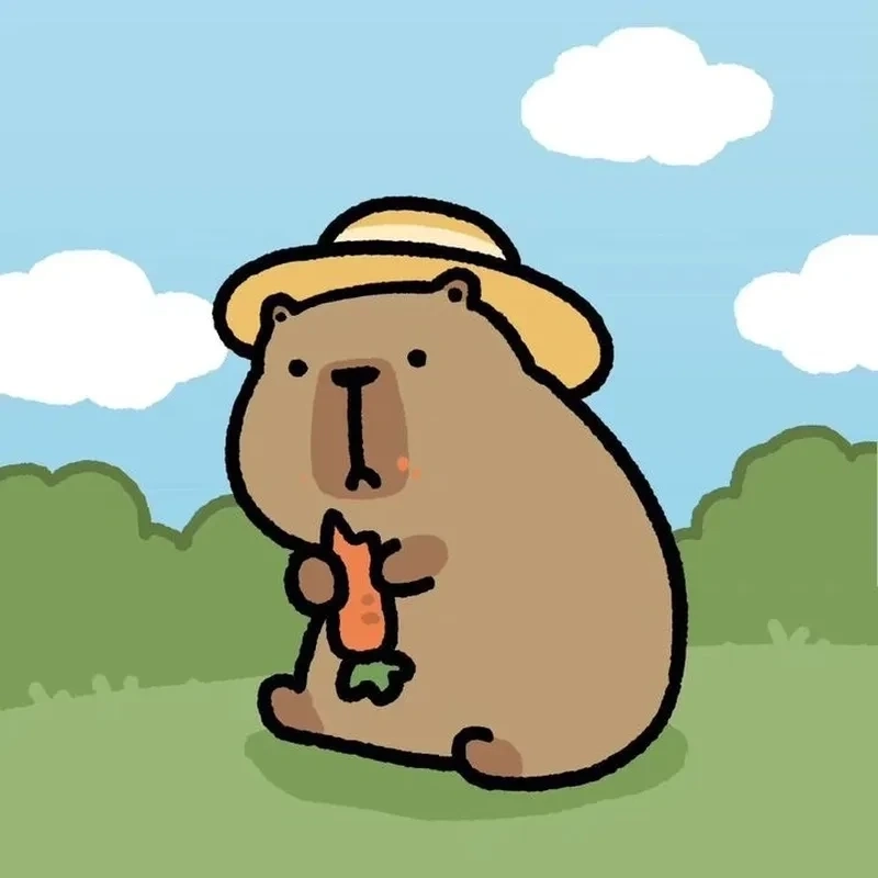 Ảnh chibi capybara nổi bật và đáng yêu dành cho người yêu động vật