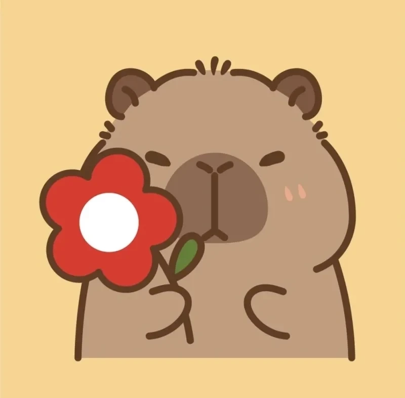 Chibi hình capybara chibi cute đẹp phù hợp cho nhiều phong cách ảnh