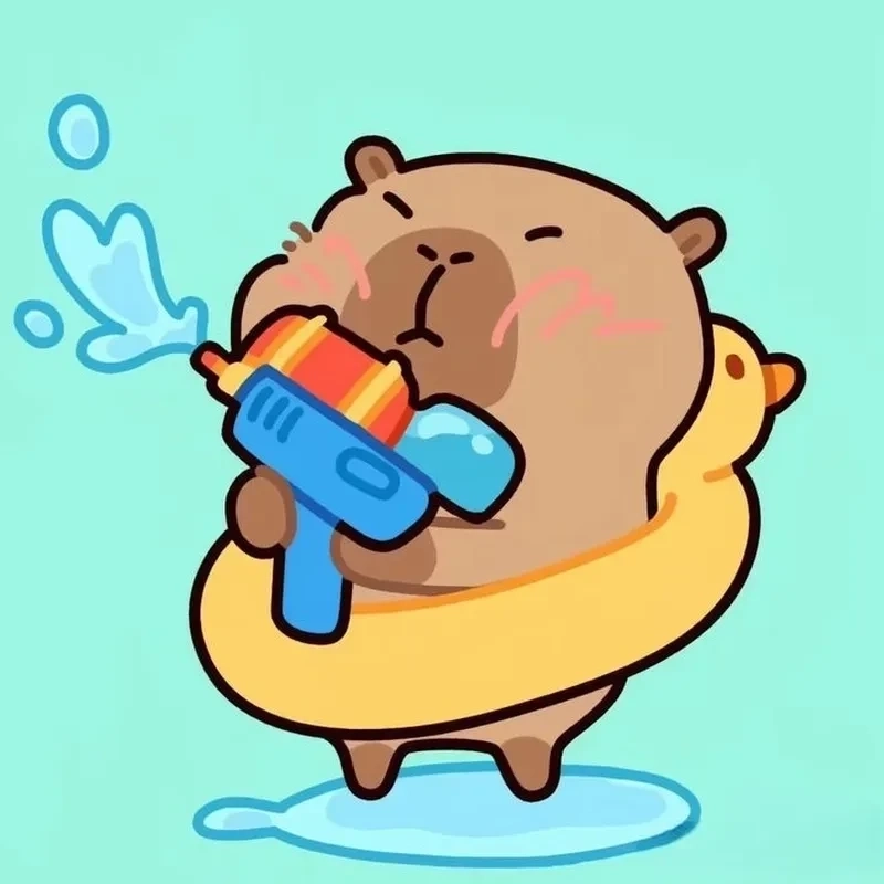 Chibi cute hình capybara chibi cute nổi bật với phong cách dễ thương
