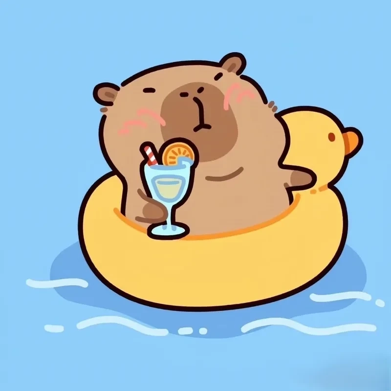 Capybara chibi vẽ đáng yêu và sáng tạo dành cho người thích vẽ
