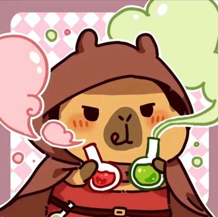 Hình vẽ capybara chibi cute đơn giản nhưng đầy sáng tạo