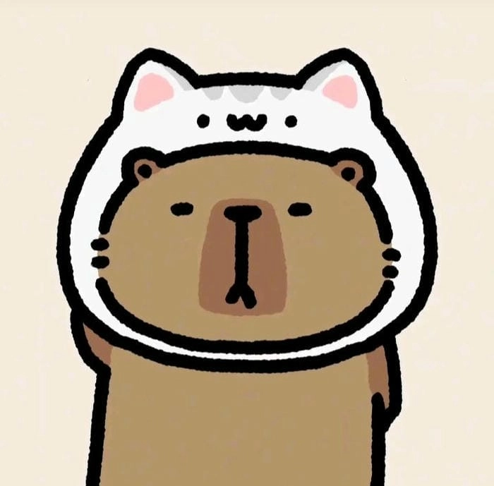 Hình nền máy tính capybara chibi dễ thương giúp không gian làm việc sinh động